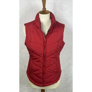 Aeropostale Quilted Puffer Vest Red Size Medium